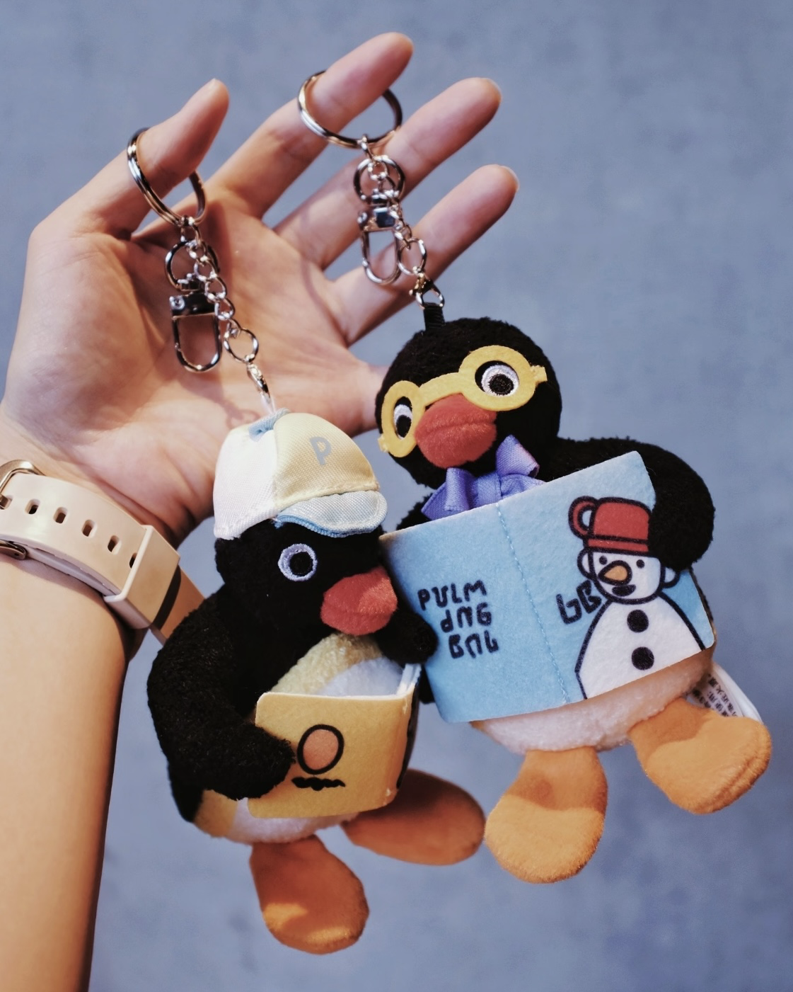 <正版授權>山莫 x PINGU 企鵝家族 讀書系列 毛絨 吊飾 掛件 共3款