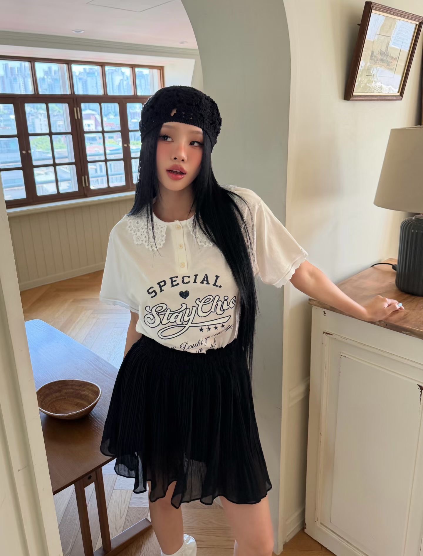 SPECIAL蕾絲領短袖