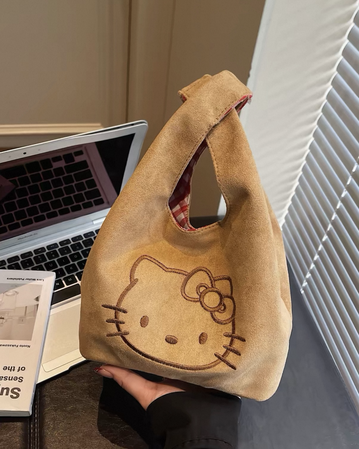 <正版授權>SANRIO HELLO KITTY 麂皮 手提包 豹紋 三麗鷗 凱蒂貓