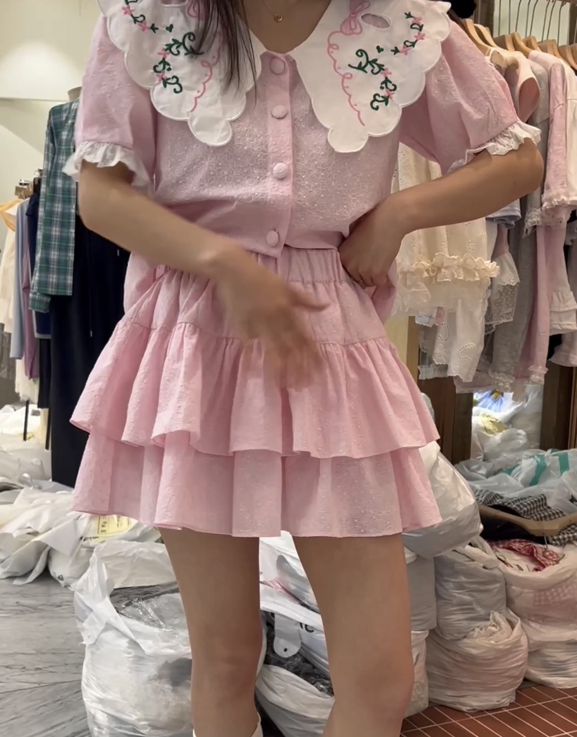 繡布蛋糕裙