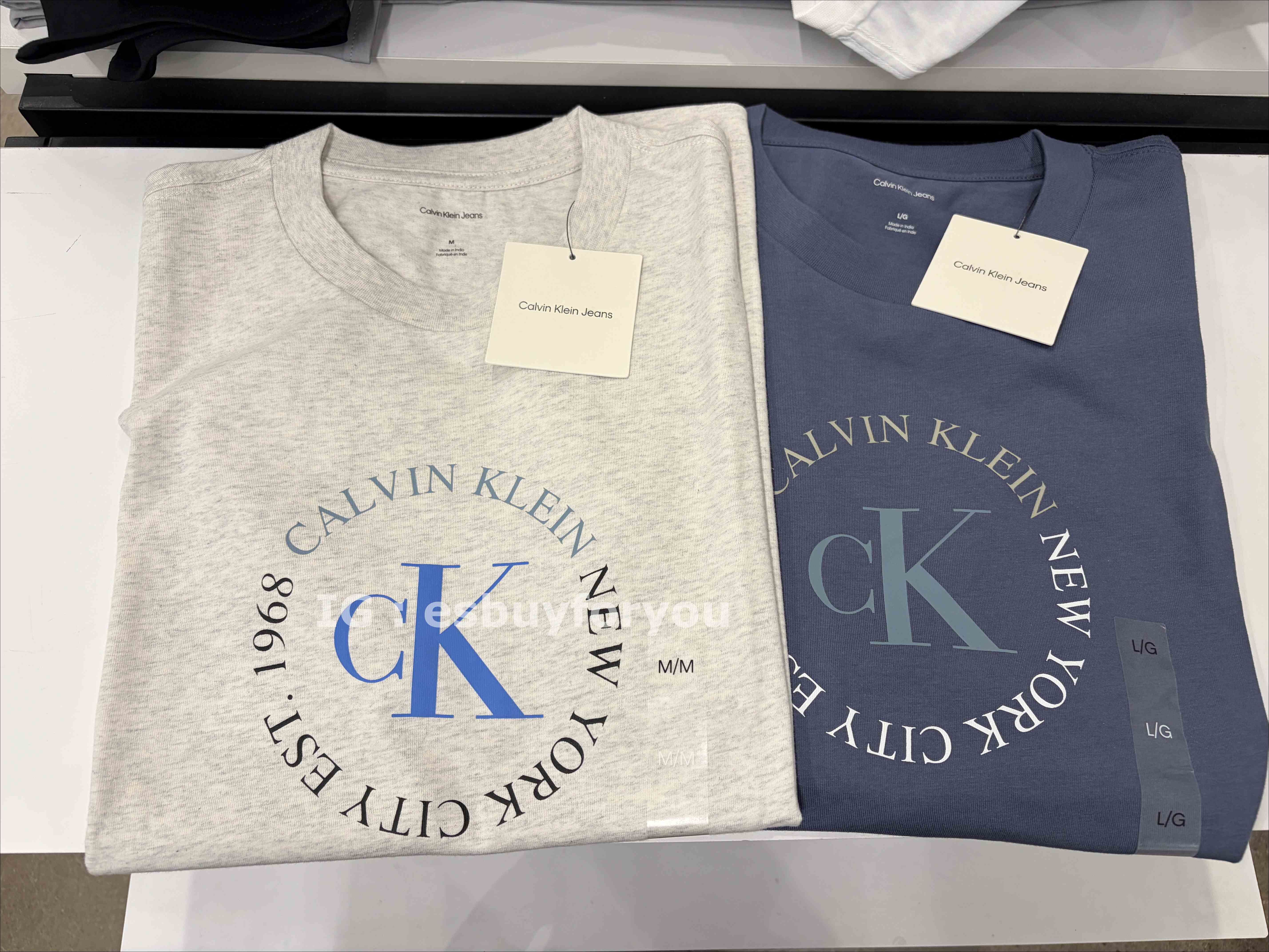 CK 男大人 小厚磅 造型LOGO 短TEE (2色)