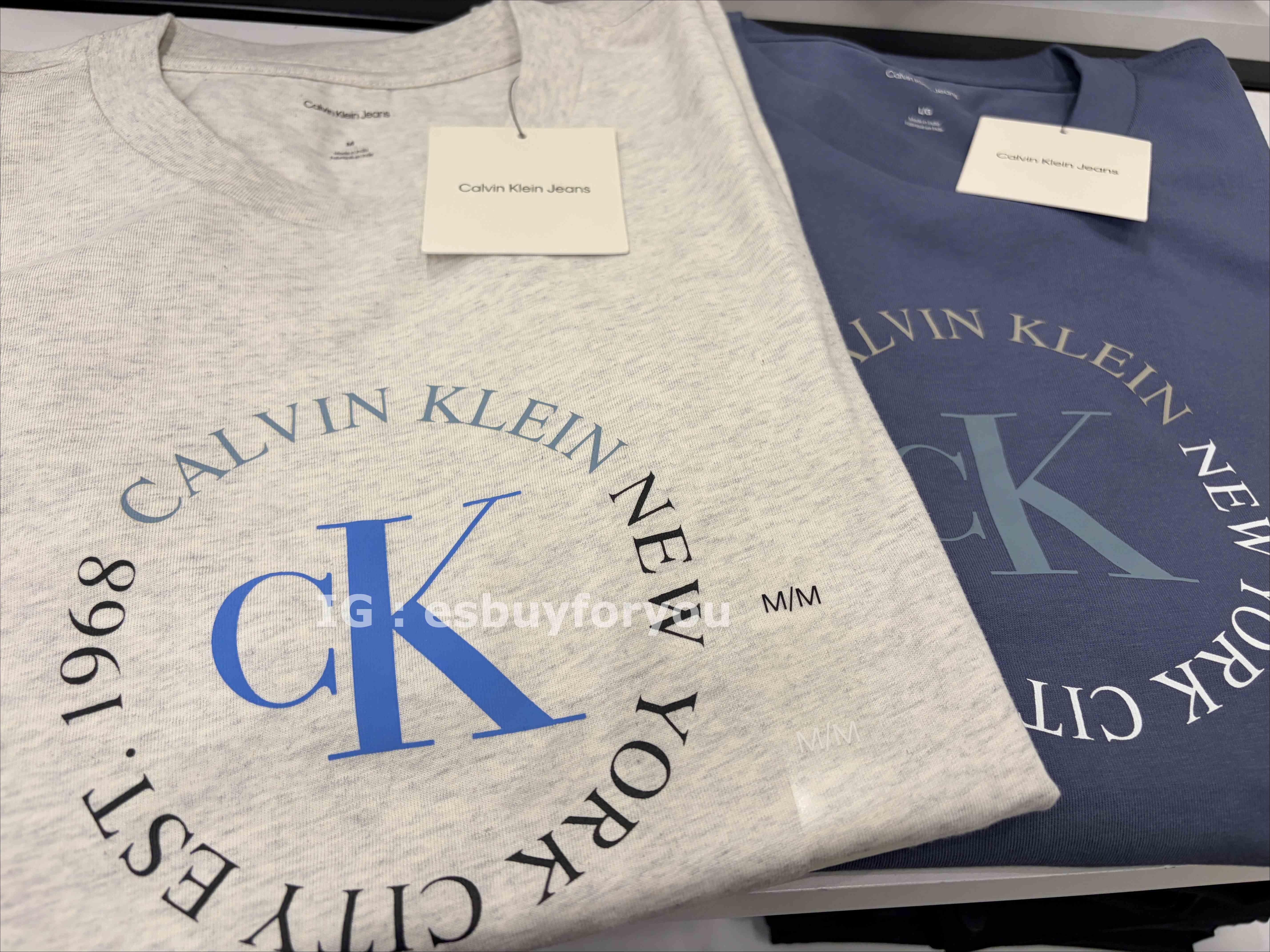 CK 男大人 小厚磅 造型LOGO 短TEE (2色)