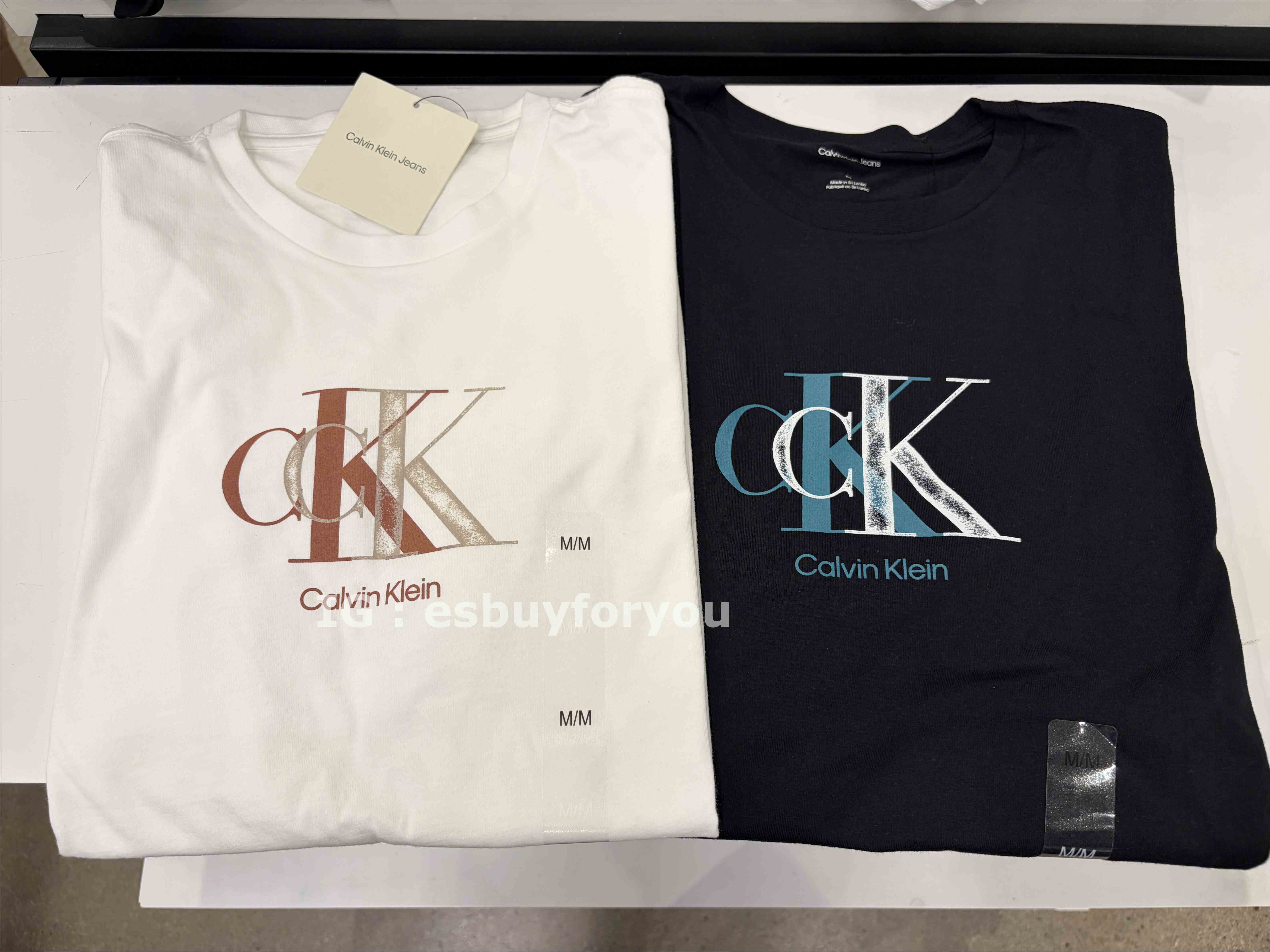 CK 男大人 造型字樣圖案 短TEE (2色)