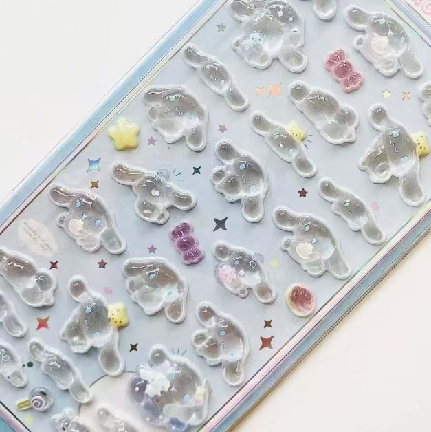 优惠 网红款高颜值三代卡通3D立体浮雕空心可爱奖励立体手机壳贴纸diy