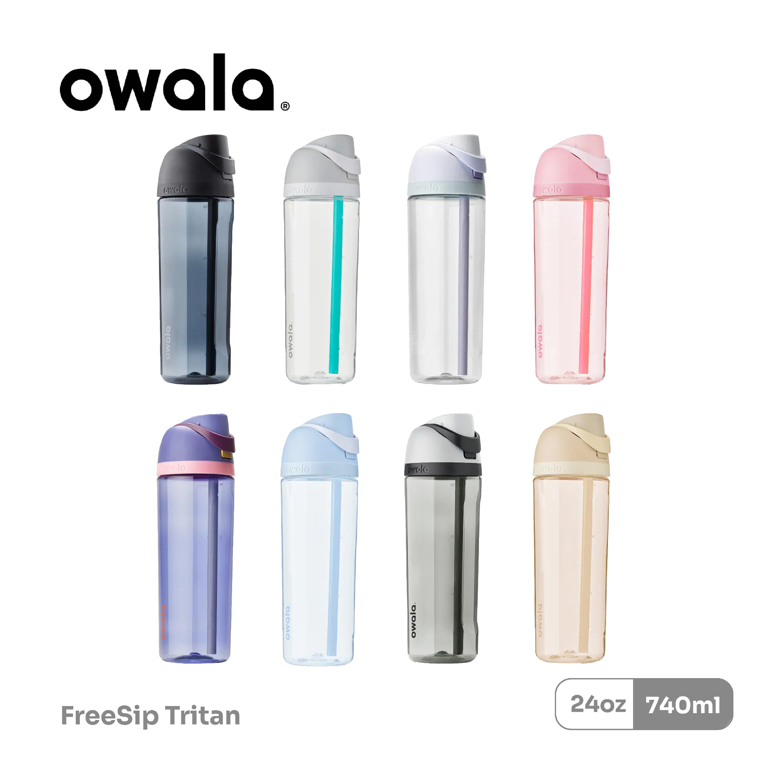 Owala® FreeSip Tritan 740ml / 25oz 雙飲口彈蓋 環保吸管水壺