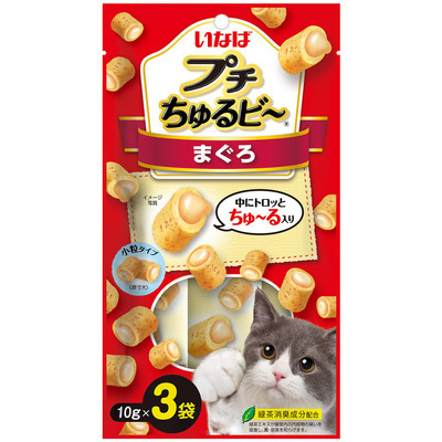 INABA 貓小食 流心粒粒．吞拿魚味10g x 3小袋