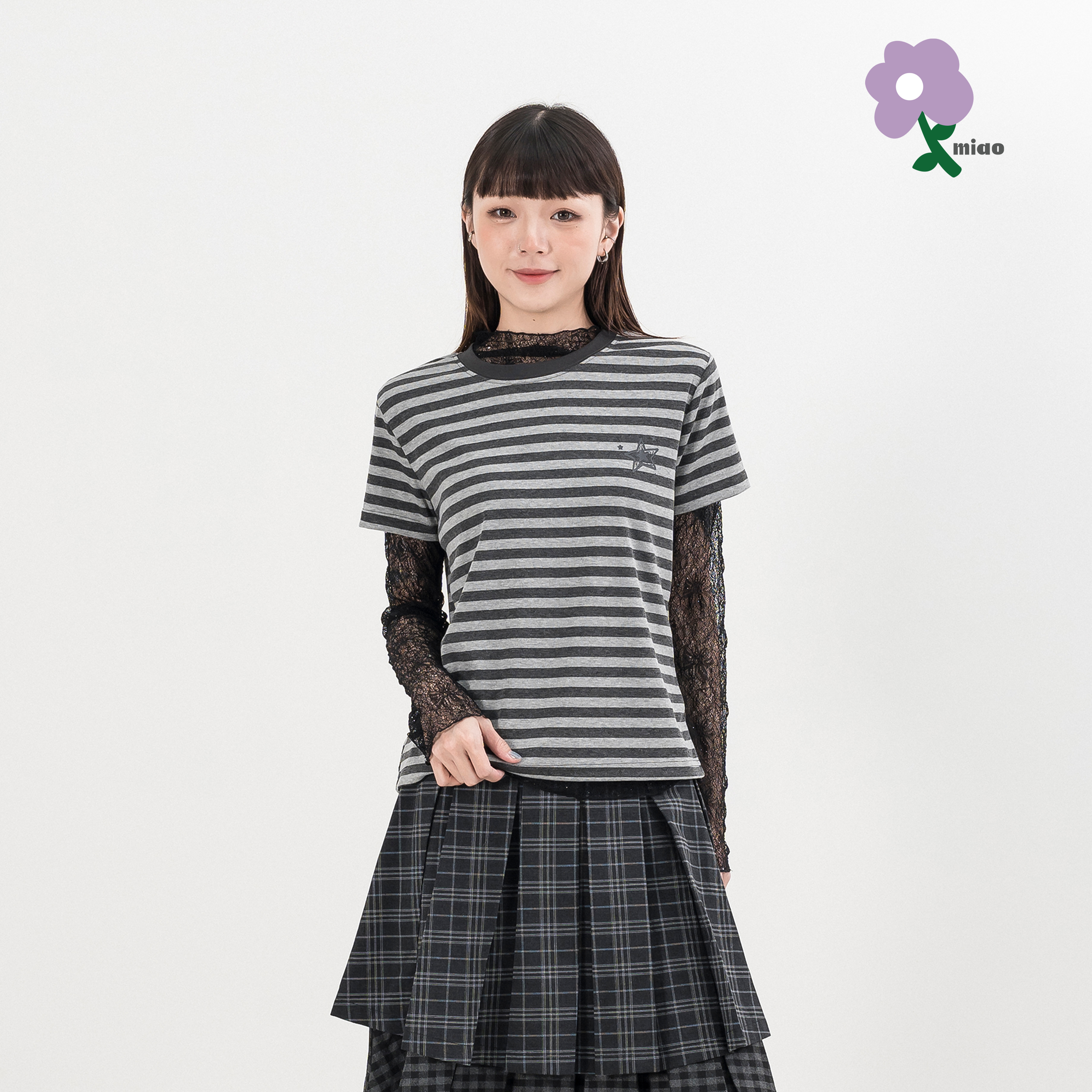 AGILITY MIAO Image Stripe Tee 條紋圖像短Tee [M-TS3]