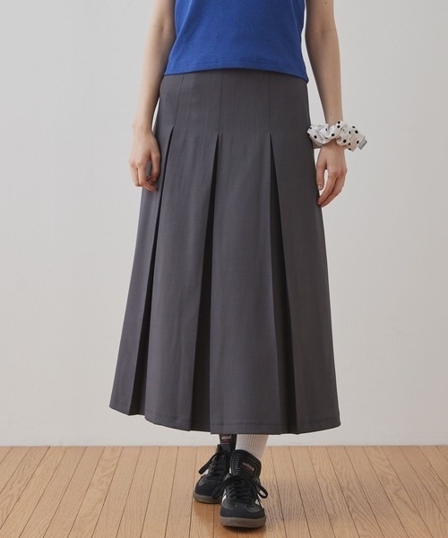 Unblend / Assorted pleated long skirt