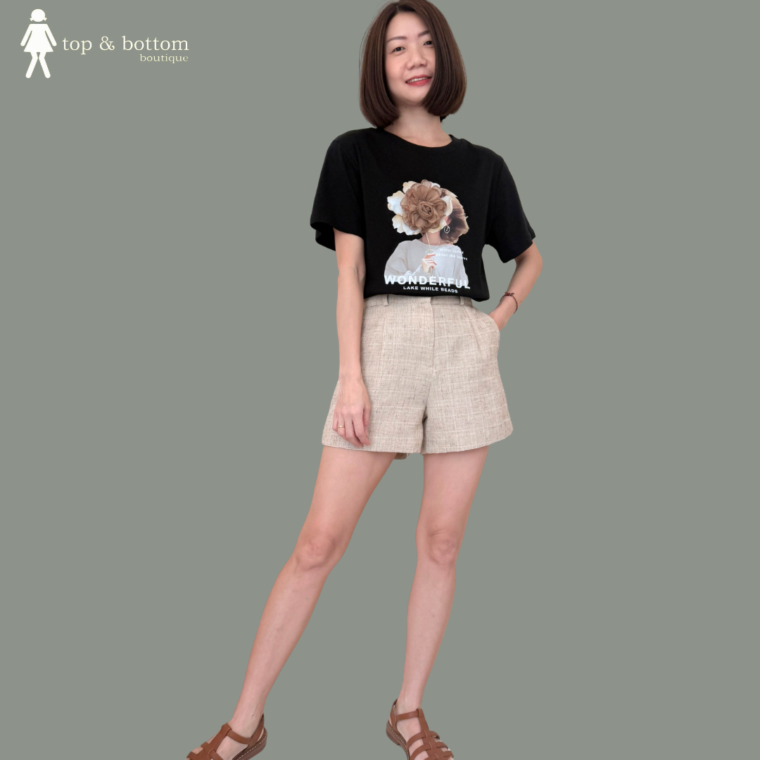 HIGH WAISTED TWEED SHORTS