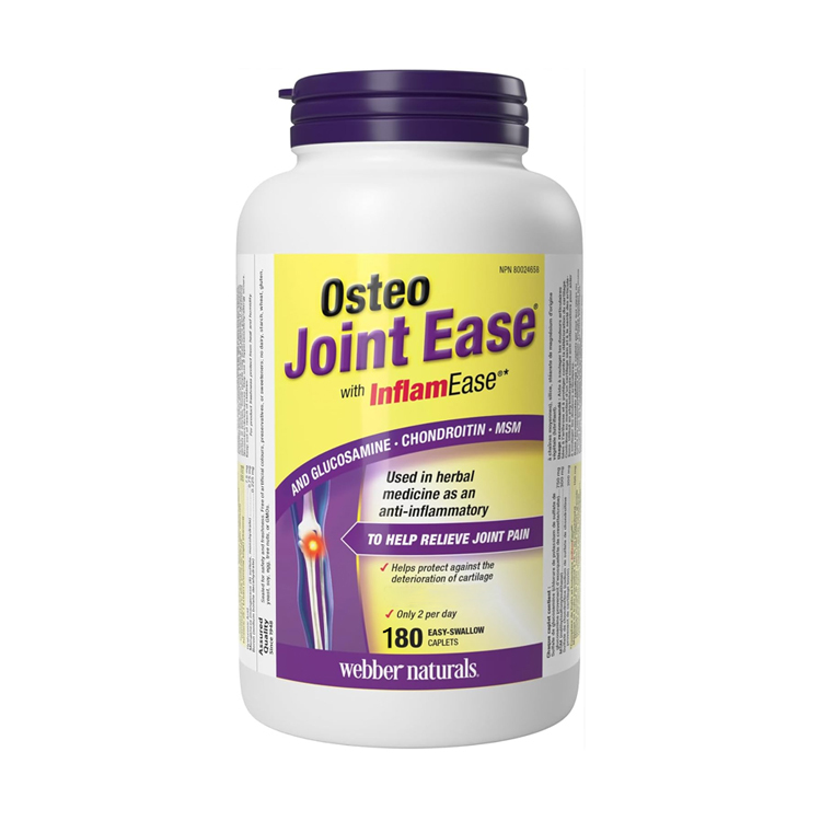 加拿大Osteo Joint Ease葡萄糖胺1500毫克 (9合1複合配方),180粒裝 [有效日期 : 08/2029 ]