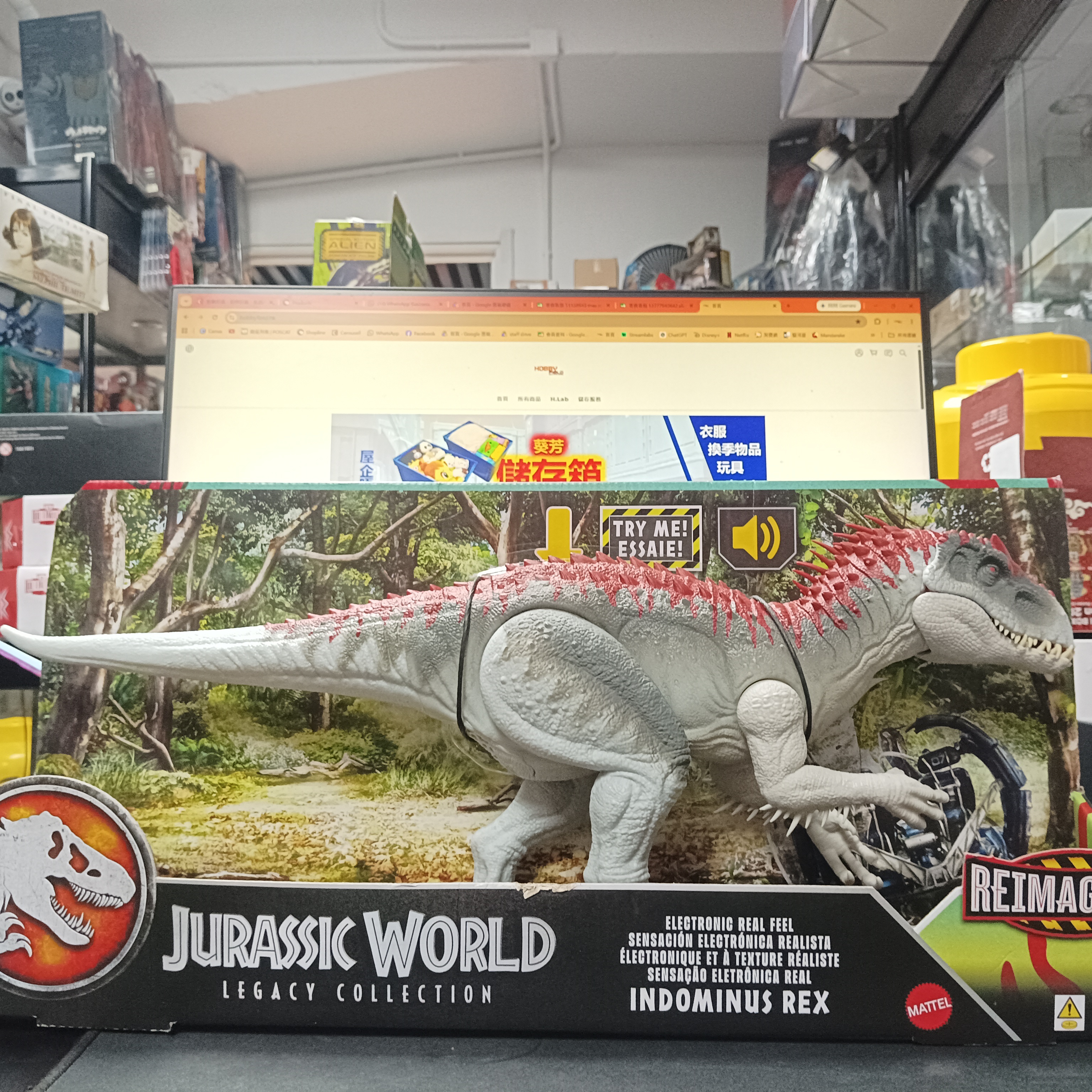 寄賣-其它-Jurassic World Indominus Rex Reimagined Dinosaur Action Figure