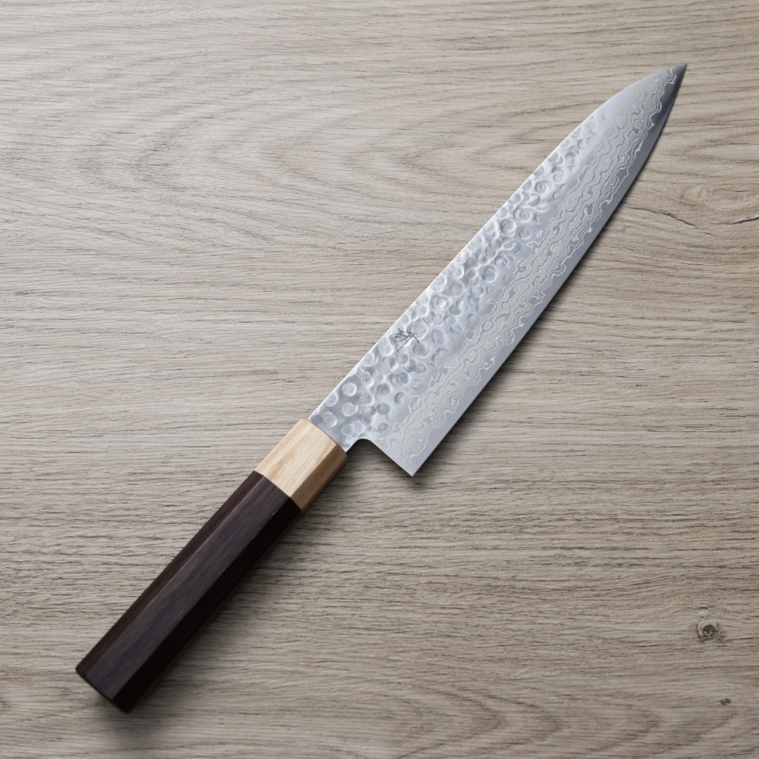 作SAKU 研 牛刀 210mm VG10鋼 鎚目大馬士革