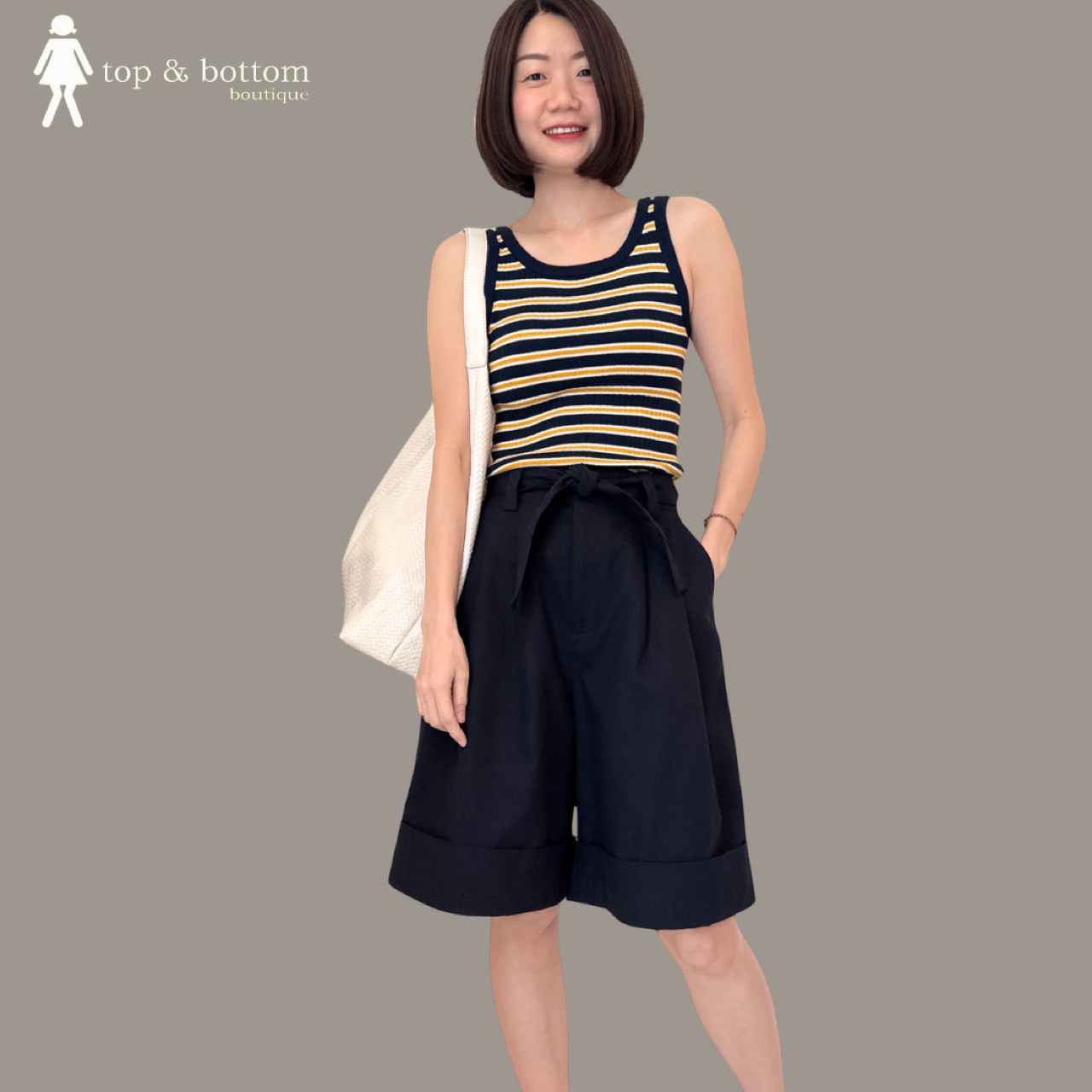 STRIPED KNIT SINGLET