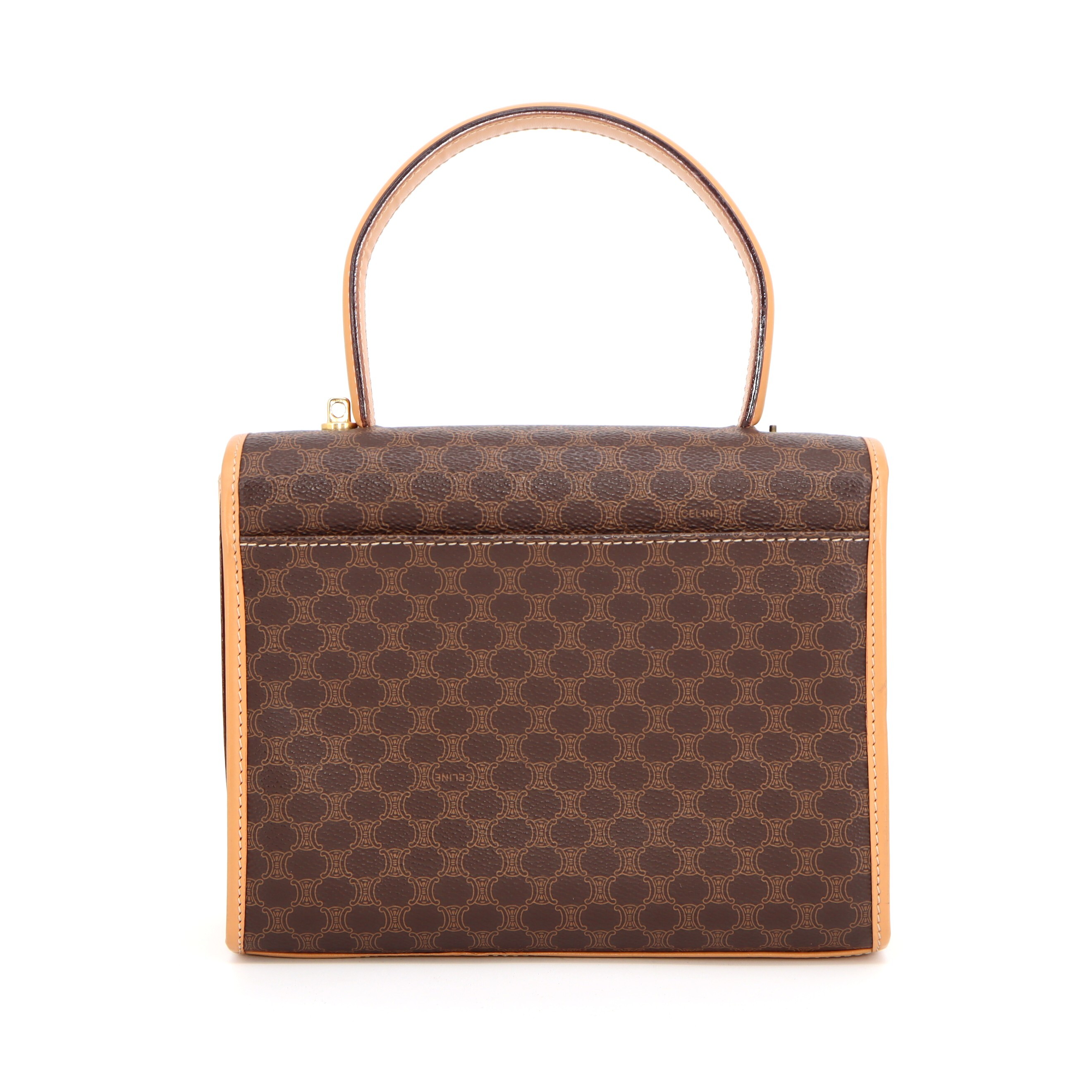 Celine Brown Macadam Top Handle Handbag