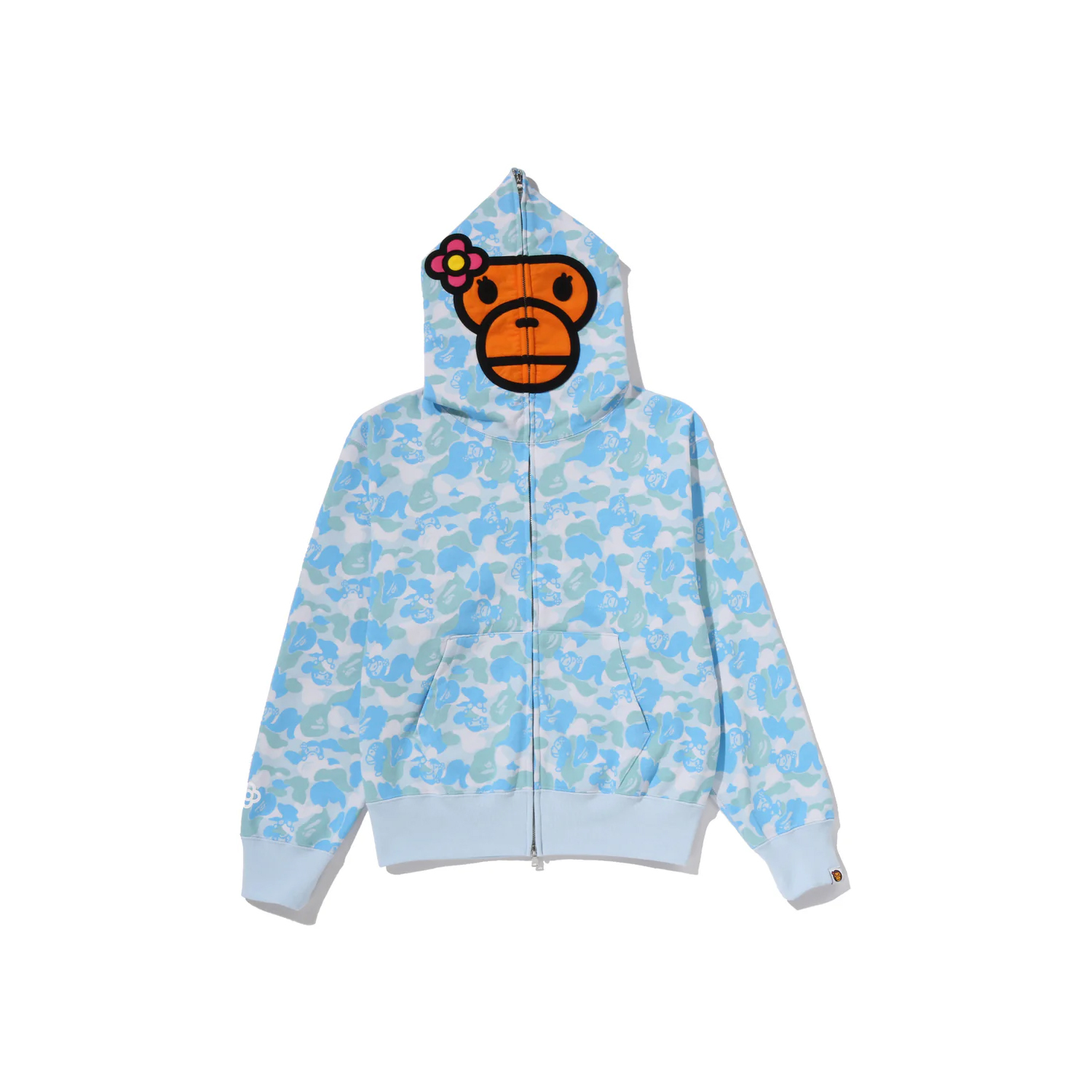A BATHING APE BABY LISA ABC CAMO FULL ZIP HOODIE 女款 MILO 全拉鍊外套 藍/粉
