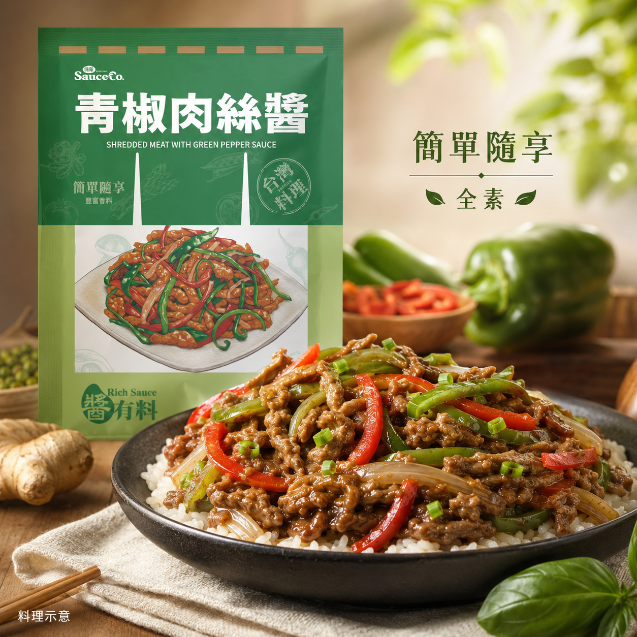 青椒肉絲醬50g×2/盒(純素)