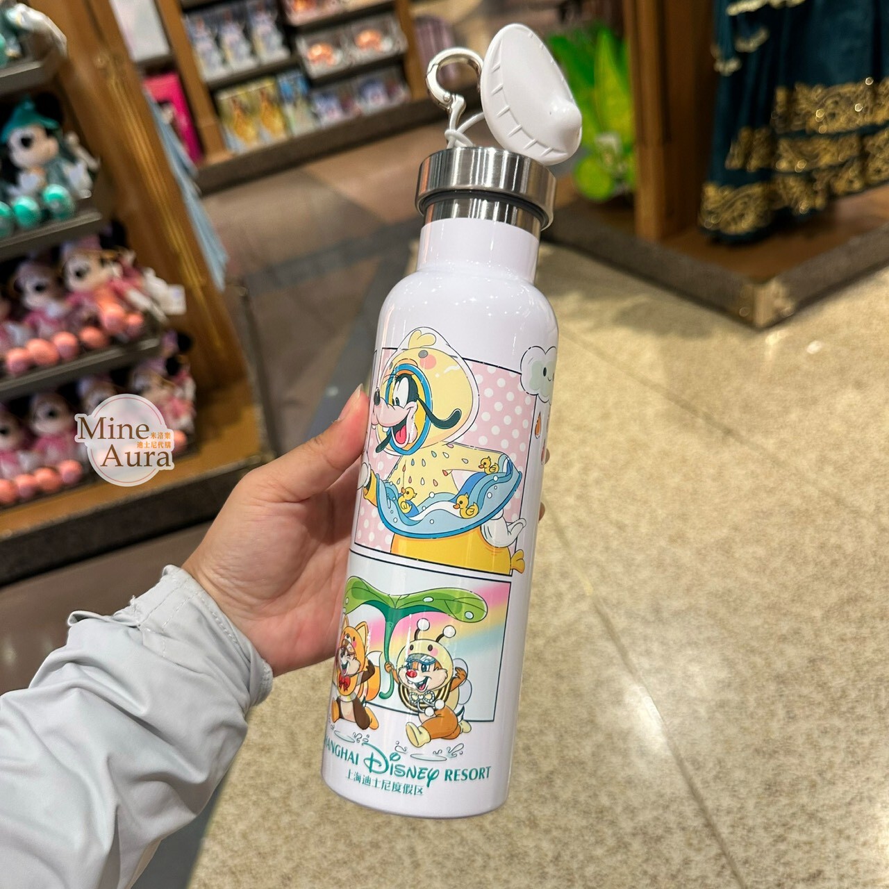夏日米奇 Mickey 與朋友們 踩水日記系列 圖案 米奇頭造型 不鏽鋼 保溫杯 保溫瓶 -上海迪士尼樂園