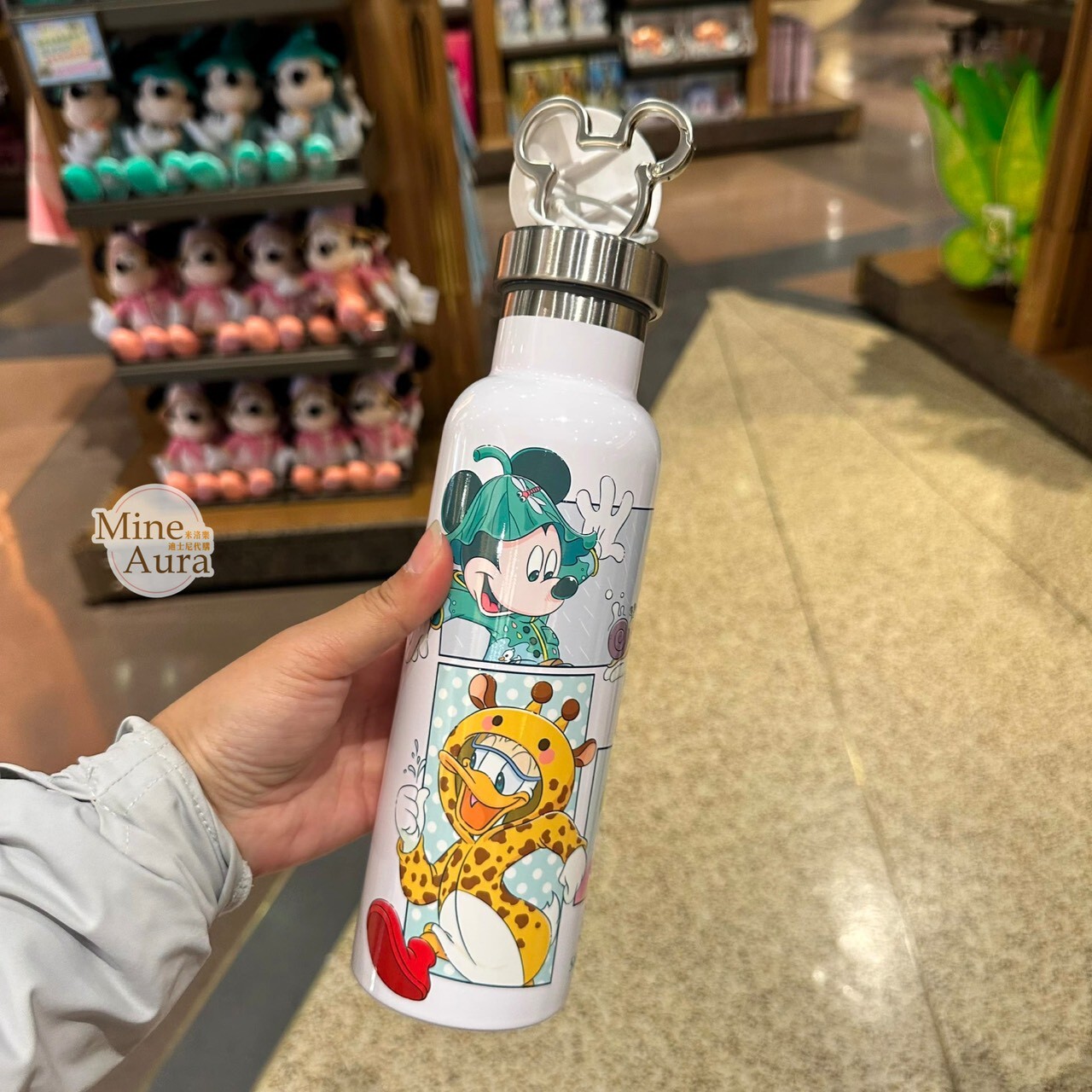 夏日米奇 Mickey 與朋友們 踩水日記系列 圖案 米奇頭造型 不鏽鋼 保溫杯 保溫瓶 -上海迪士尼樂園