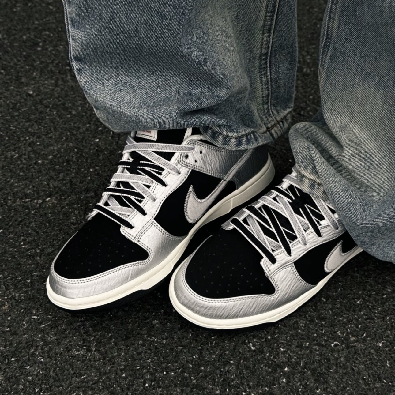 NIKE DUNK RETRO 銀黑 紋理感 低筒 休閒鞋 男鞋 IM4413-001