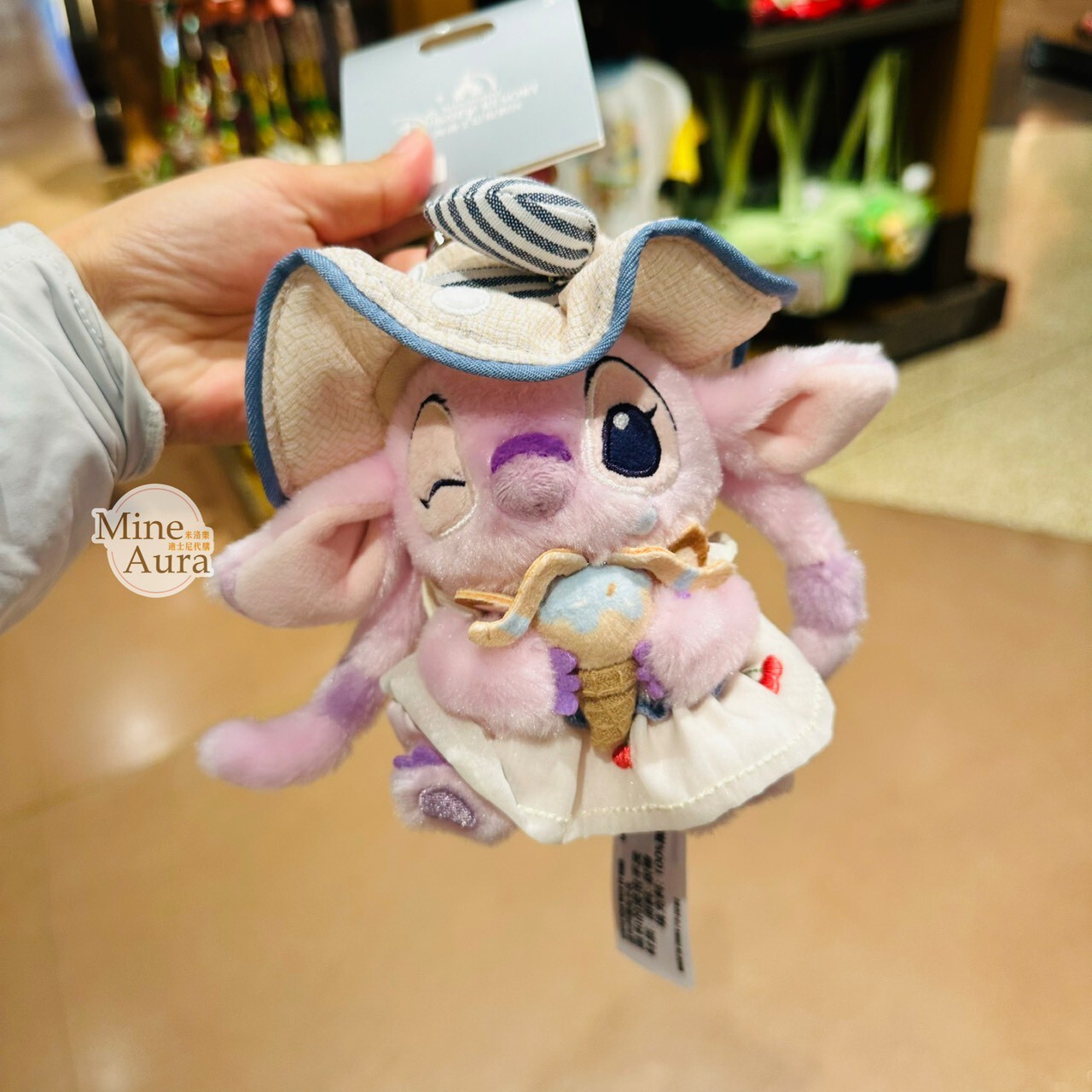 2026 夏日 史迪奇 Stitch 和朋友們系列 安琪拉 Angel 造型 絨毛 鑰匙圈 吊飾 星際寶貝 Lilo & Stitch -上海迪士尼樂園
