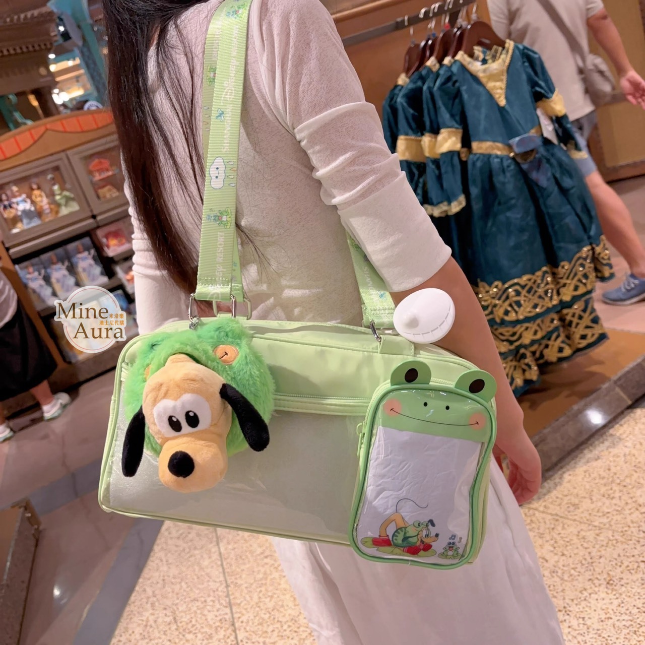 夏日米奇 Mickey 與朋友們 踩水日記系列 布魯托 Pluto 絨毛大頭 造型 手提包 單肩包 -上海迪士尼樂園