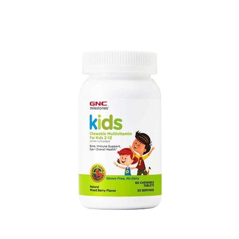 兒童成長必備 GNC Kids 兒童多種維他命咀嚼片 60粒｜專為2-12歲設計 增強免疫力 促進發育