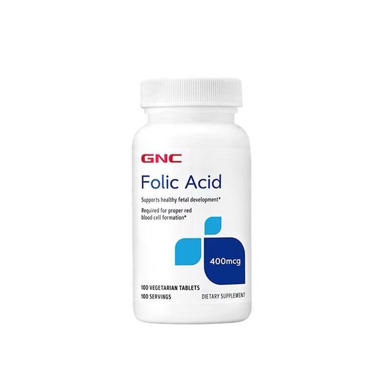 健安喜 GNC - 葉酸400mcg 100粒（平行進口）｜心臟及細胞能量｜輔酶Q10｜成年人｜日常營養補充