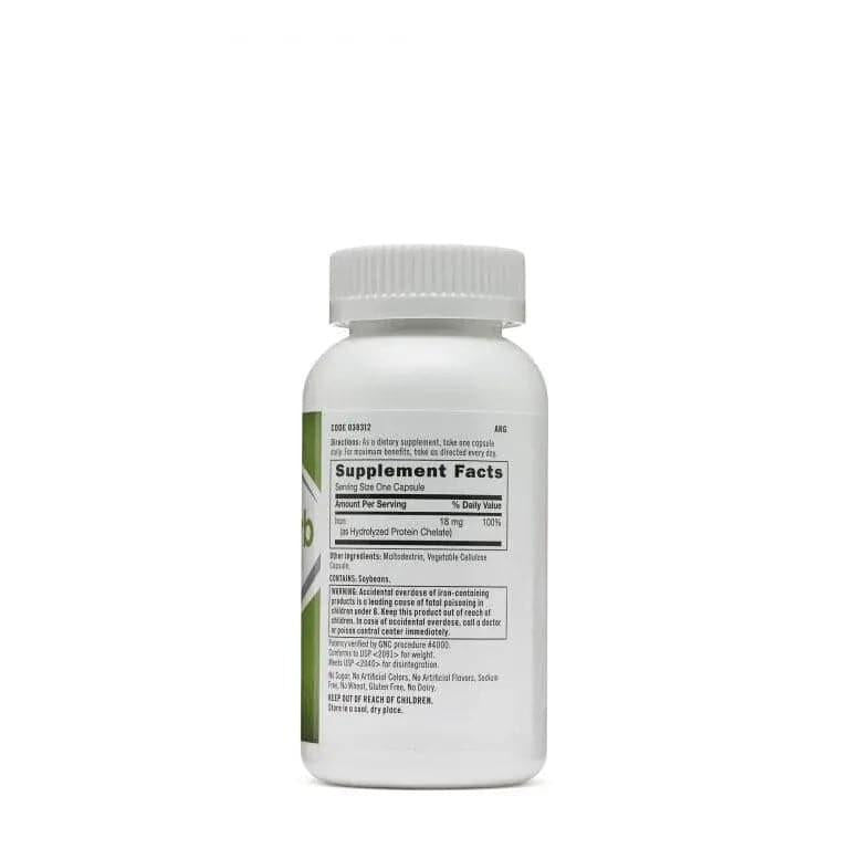 溫和補鐵首選 GNC Gentlesorb Iron 鐵劑 90粒｜專利緩釋技術 不傷胃 好吸收｜改善貧血氣色