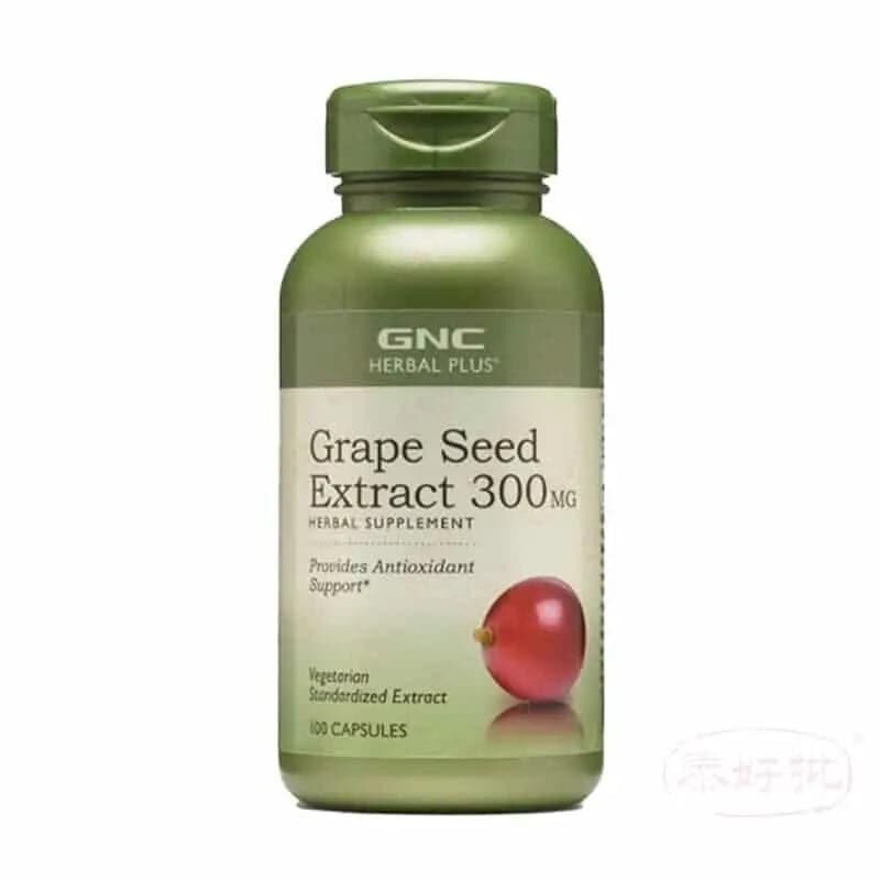 美國GNC - 特強美肌葡萄籽精華 300mg 100粒裝｜孕期日常營養｜葉酸及孕期營養｜孕婦或備孕人士