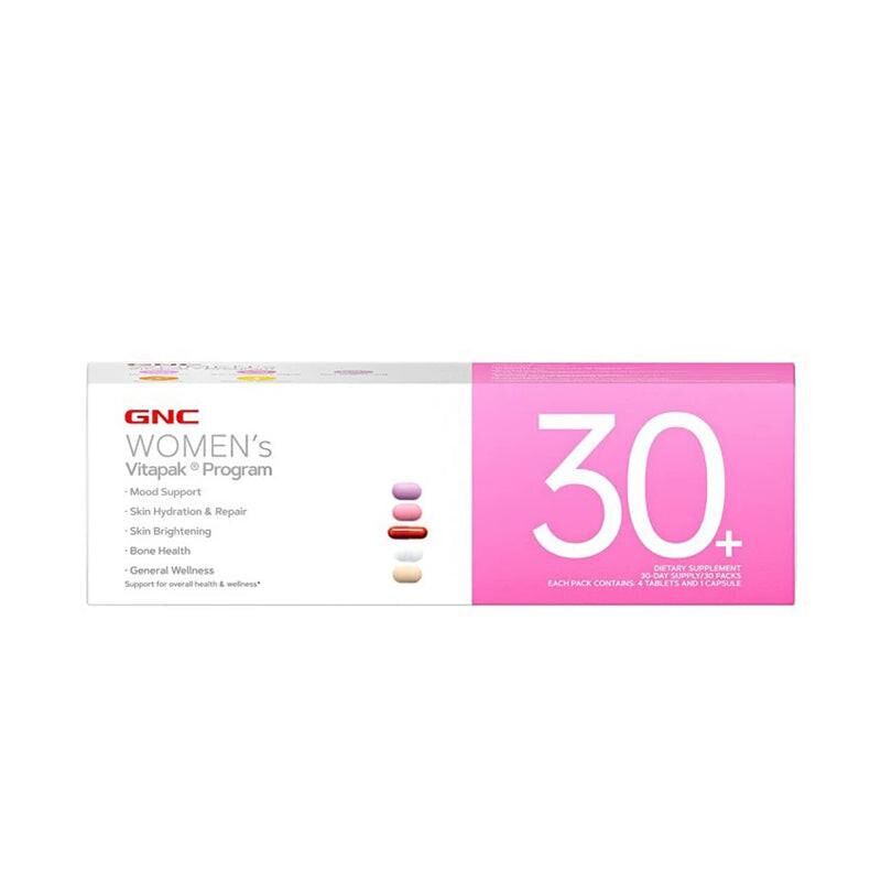 GNC 健安喜Vitapak女性30+每日營養包30包維生素B族時光包均衡營養｜眼睛舒適及3C用眼支援