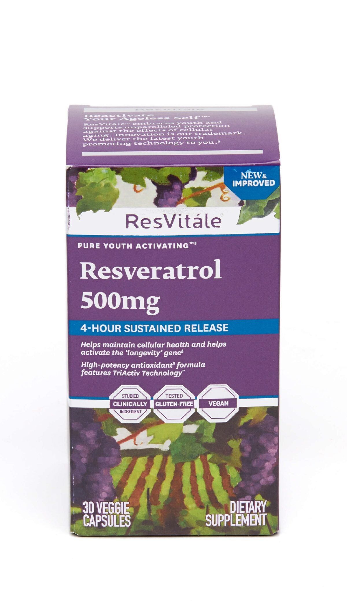 萬寧版 GNC Resvitale 白藜蘆醇 (長效配方) 500mg 30粒｜日常健康支援｜精選營養成分