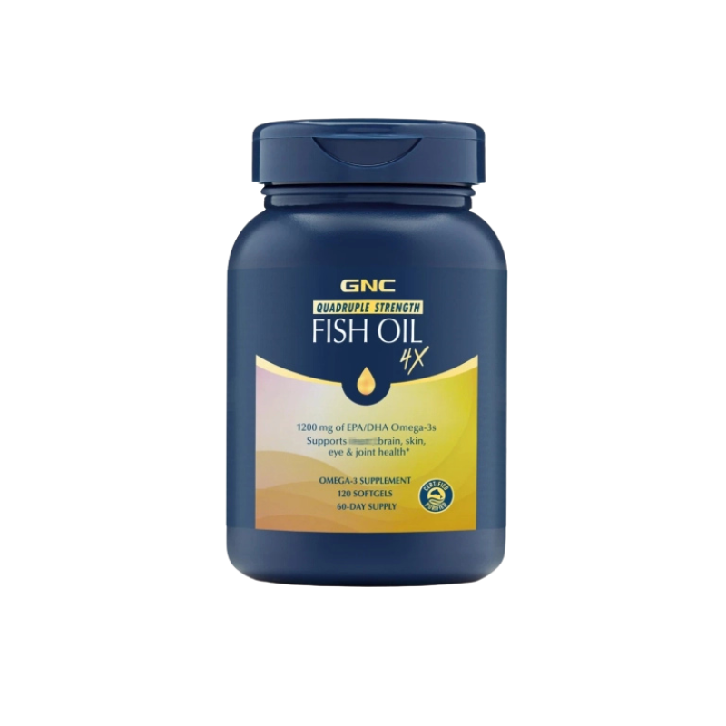 GNC美國 健安喜 4x 四倍鉑金魚油 120粒（1200mg EPA ｜ DHA）（細樽）｜心腦眼日常健康