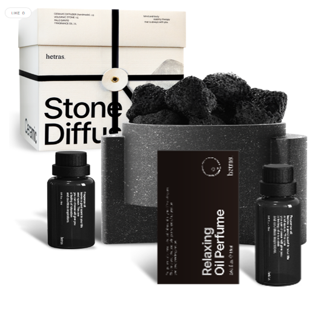 BN028 hetras. 陶瓷擴香石套裝 Stone Diffuser+香薰油套裝 Flower Shop 花店