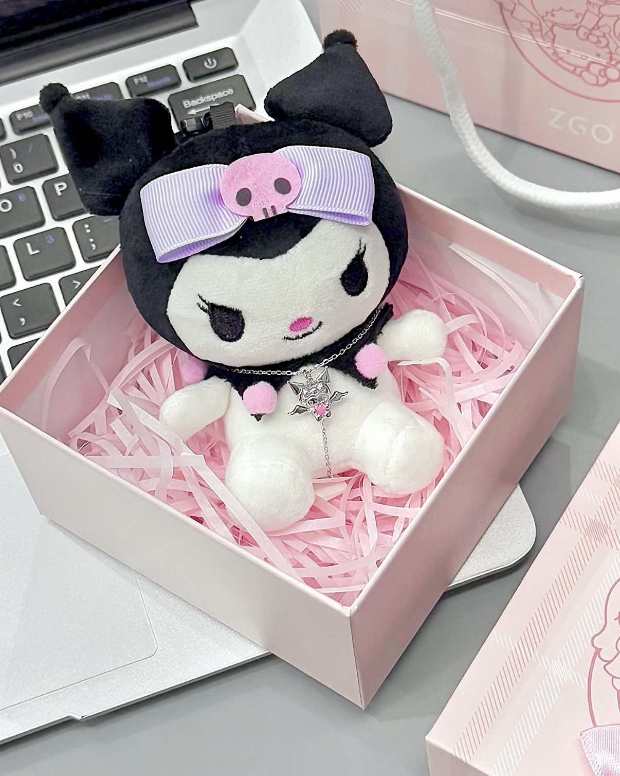 <正版授權>tidecolor x SANRIO HELLO KITTY 酷洛米 聯名 純銀 項鍊 耳朵可動 禮盒 凱蒂貓 娃娃