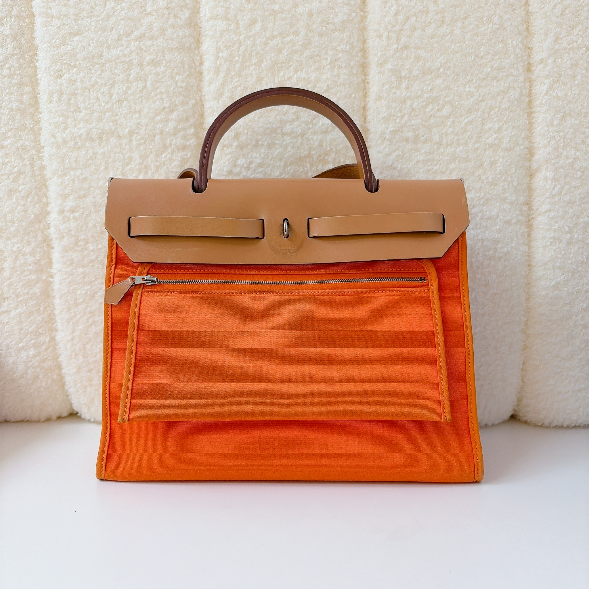HERMÈS Herbag Zip 31 Bag - Orange Mécano / SHW