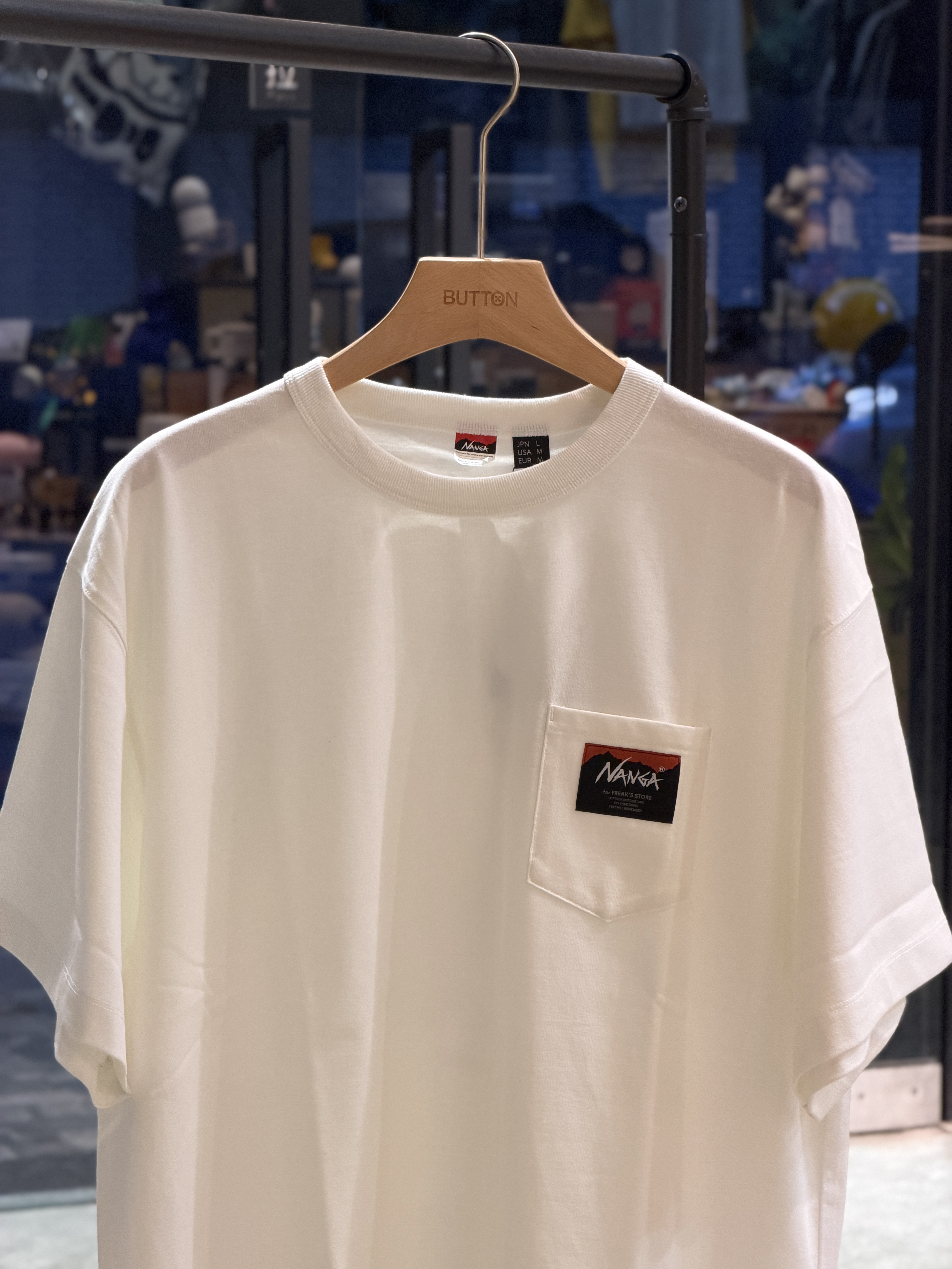 【現貨】NANGA ECO HYBRID CONTOUR LOGO TEE 環保混紡輪廓線條 短tee 別注款 00042