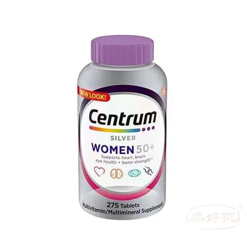 美國Centrum善存-50+女士復合維生素多種礦物質275粒｜眼睛舒適及3C用眼支援｜葉黃素及抗氧化營養