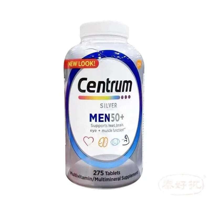 美國醫師首選 Centrum善存50+男士復合維生素多種礦物質 275粒｜專為熟男設計｜23種營養｜前列腺保健