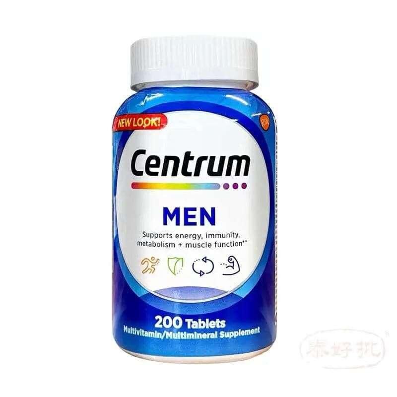 美國版］Centrum男士 多種維維他命｜種礦物質補充劑片 200粒裝｜孕期日常營養｜葉酸及孕期營養