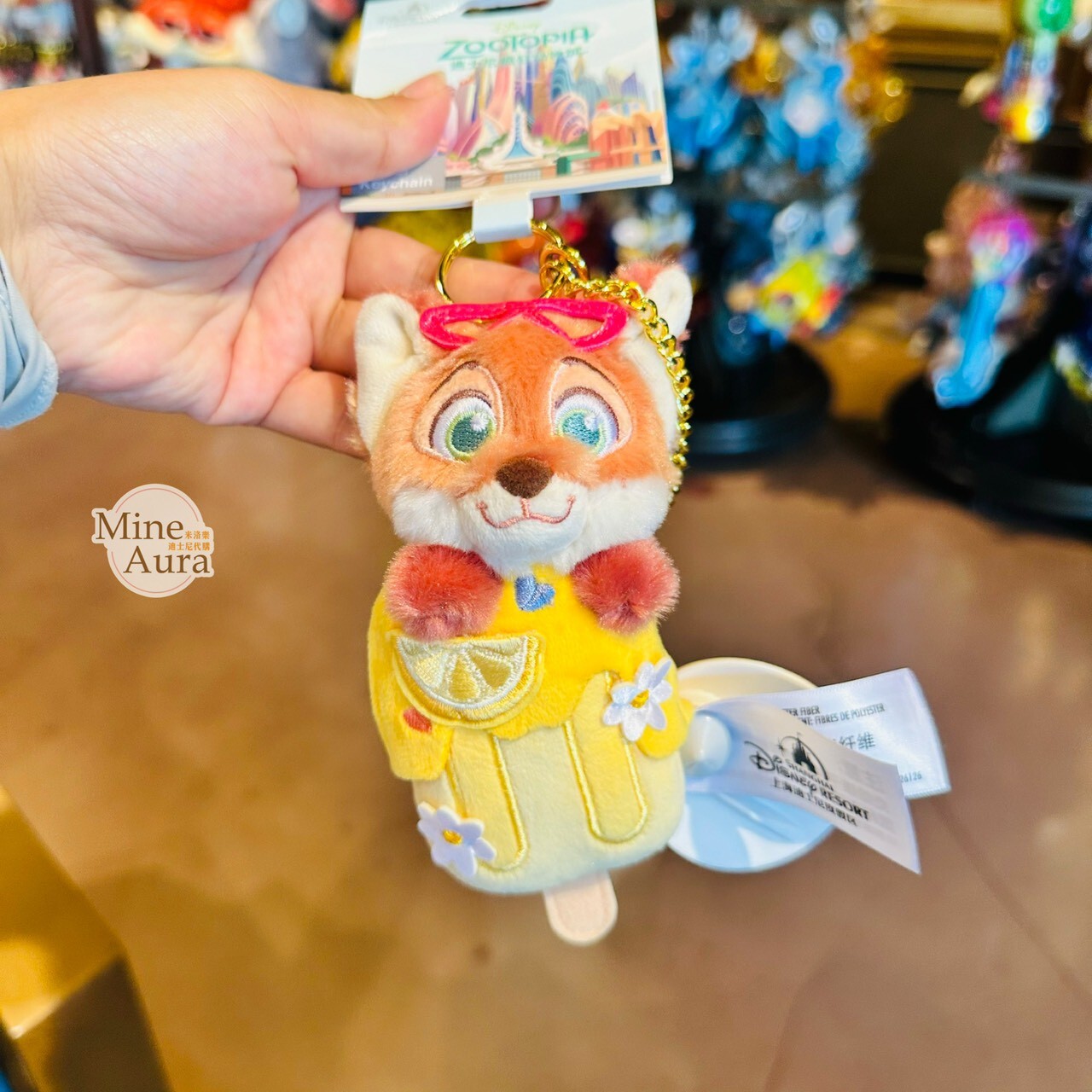 2026 夏日 動物方城市 Zootopia 胡尼克 Nick 狐狸 絨毛 鑰匙圈 吊飾 -上海迪士尼樂園