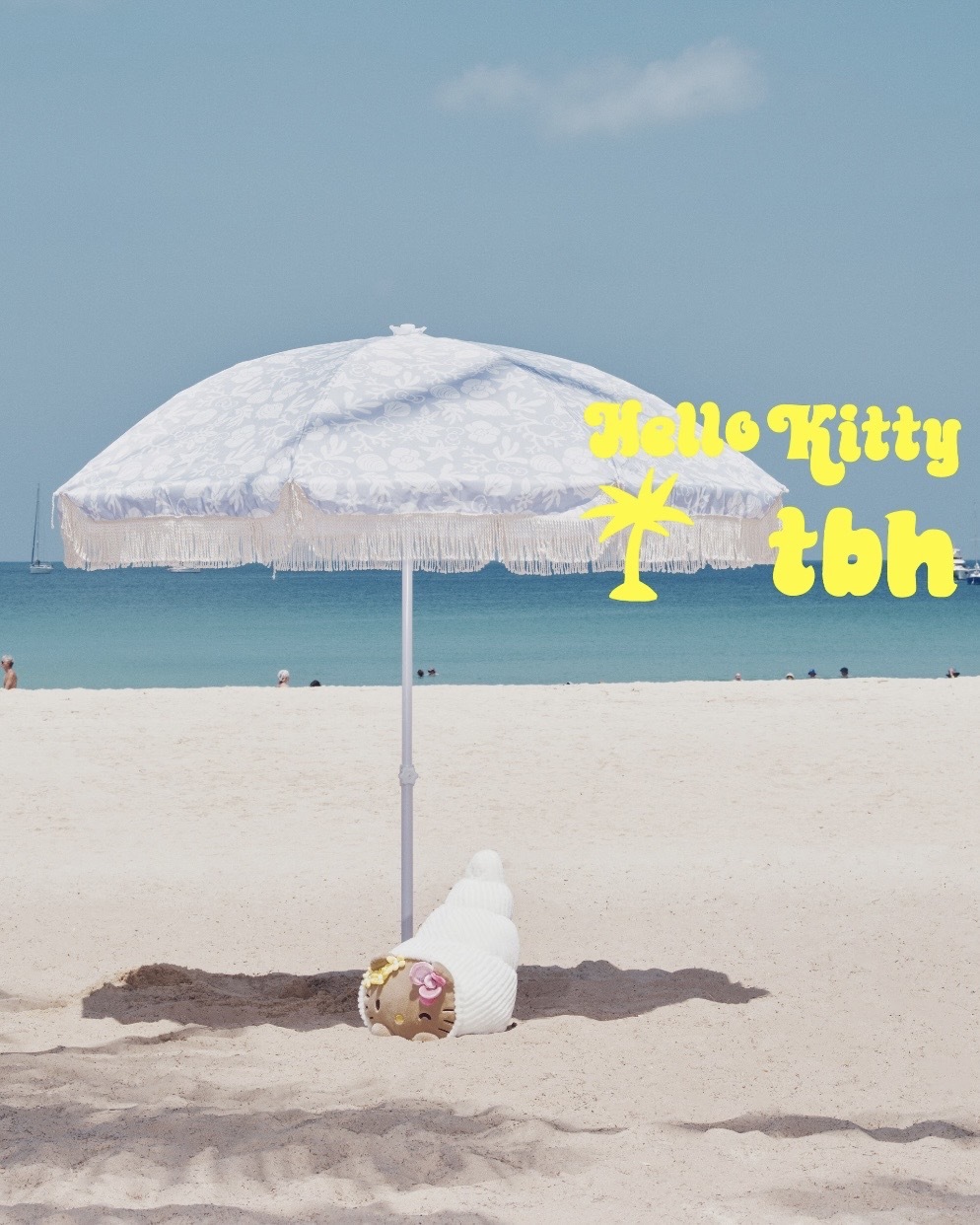 HELLO KITTY x TBH "夏日冒險島" 曬黑系列 黑皮 寄居蟹造型 抱枕 靠墊 玩偶 凱蒂貓 官方正版授權 / 預購