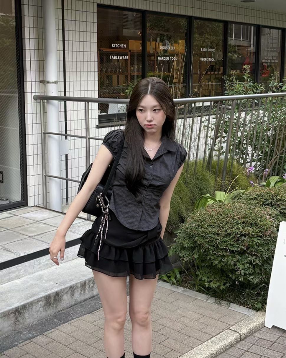 社蓄必買！Ramu Stripe Collar Top
