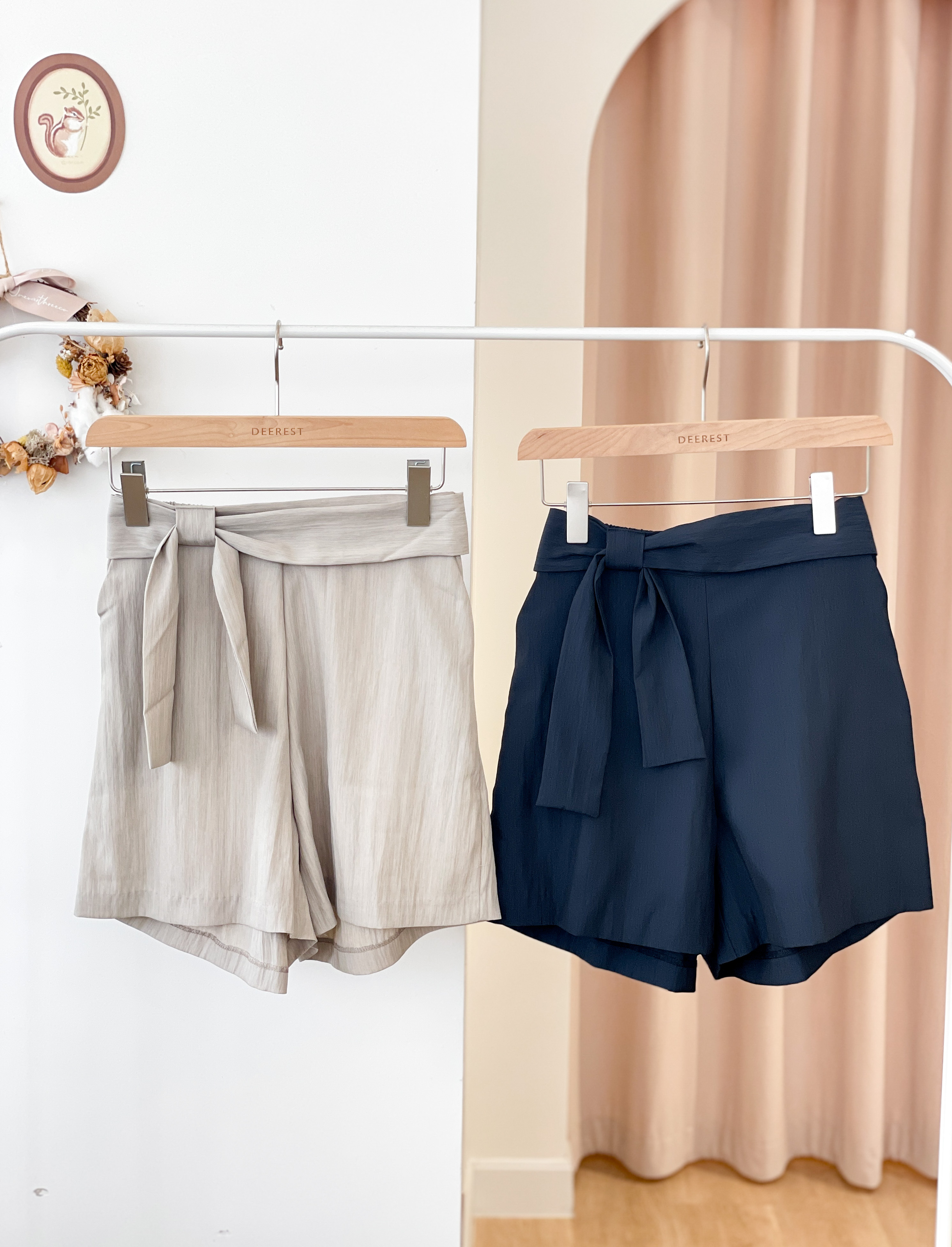 JEAN214 Airy Tie Waist Shorts