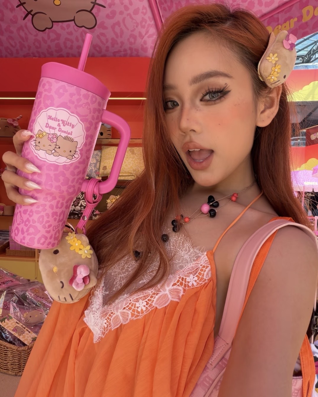 HELLO KITTY x TBH "夏日冒險島" 曬黑系列 黑皮 粉紅豹紋 巨無霸保溫杯 吸管杯 水杯 冰霸杯 不鏽鋼 凱蒂貓 宋雨琦代言 官方正版授權 / 預購