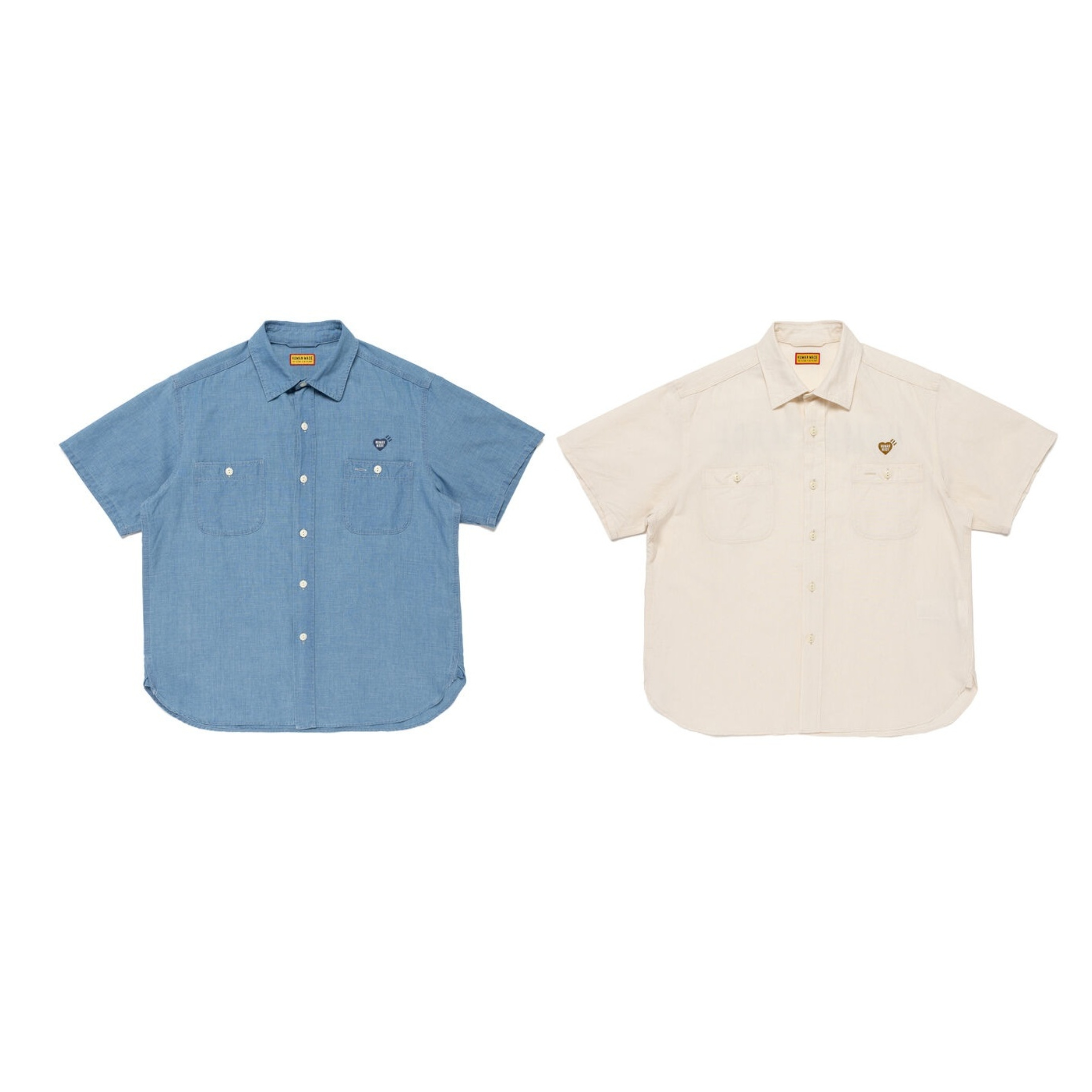 2026SS HUMAN MADE CHAMBRAY S/S SHIRT 牛津布 刺繡 愛心 短袖 襯衫 現貨 HM31SH040