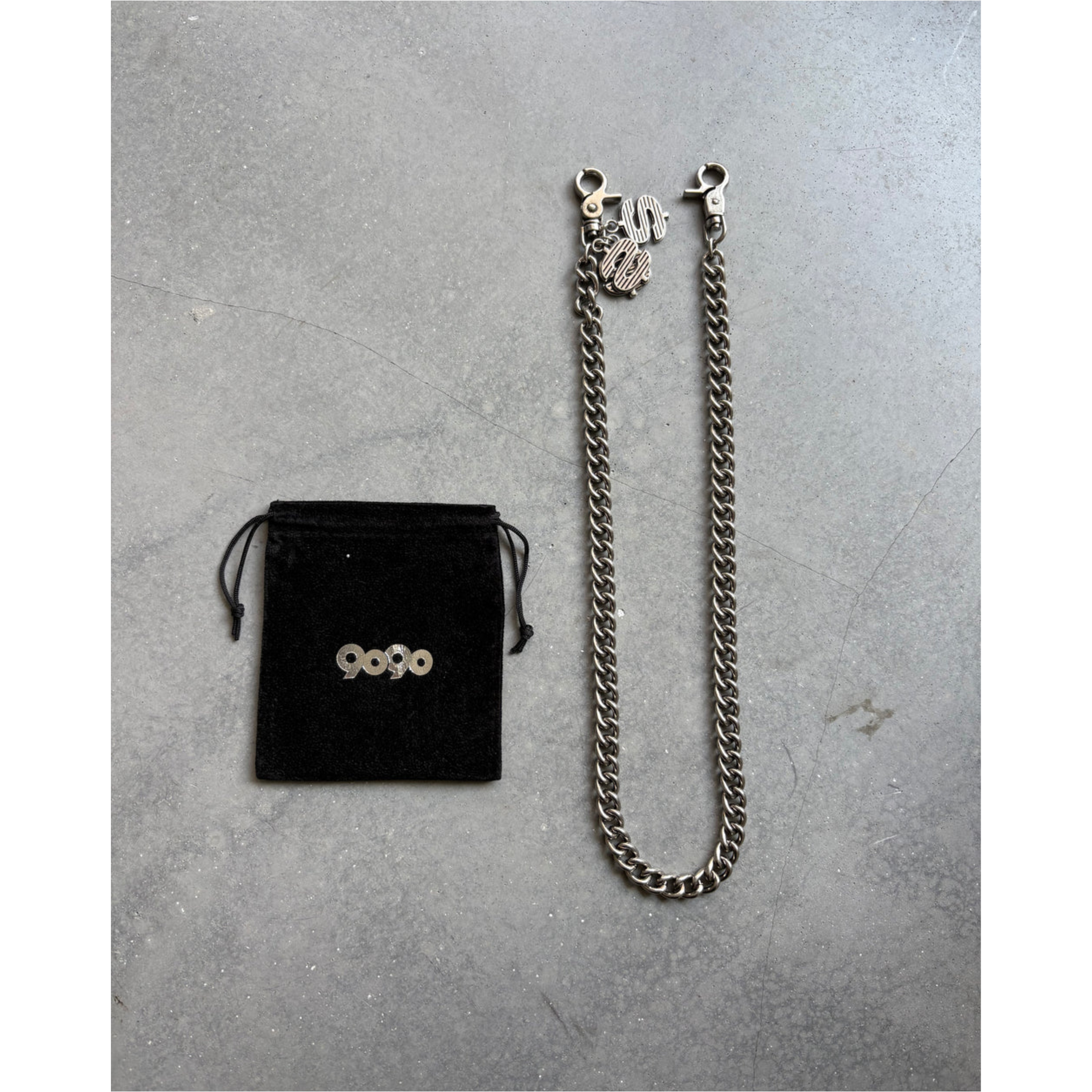 2026SS 9090 Triple Dollar Charm Wallet Chain 腰鍊 鏈子 褲鏈 現貨 NN2305