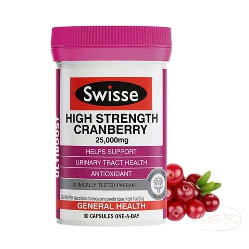 澳洲Swisse曼越莓30粒裝｜泌尿道日常健康｜蔓越莓萃取｜成年女士｜日常營養補充｜澳洲保健品｜成分比較