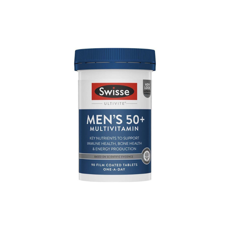 Swisse - 男士複合維生素50歲以上 90片｜心臟及細胞能量｜輔酶Q10｜成年人｜日常營養補充