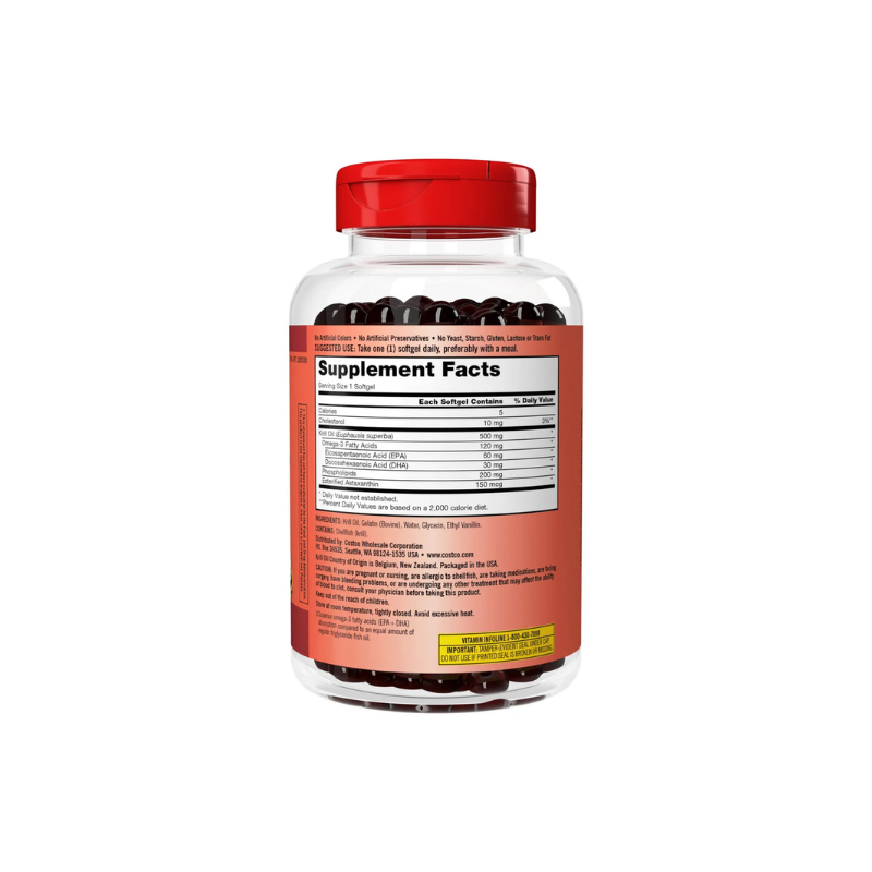 Kirkland Krill Oil 500mg 南極磷蝦油 500mg – 180粒軟膠囊｜關節靈活及活動力