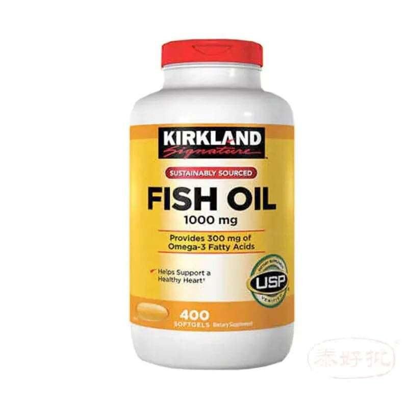 美國Kirkland 深海魚油1000毫克+奧米加-3 300毫克 400 粒｜關節靈活及活動力｜日常營養補充